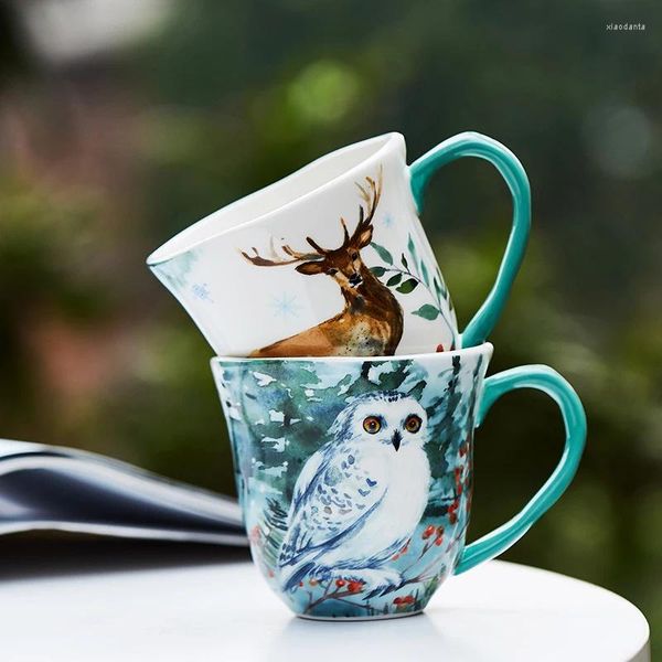 Massen kreative tierische Keramik Becher Haushalt Amerikaner Personalisiertes Wasser Tasse Frühstück Kaffee Milch Küchengeschirr Geschenk Geschenk