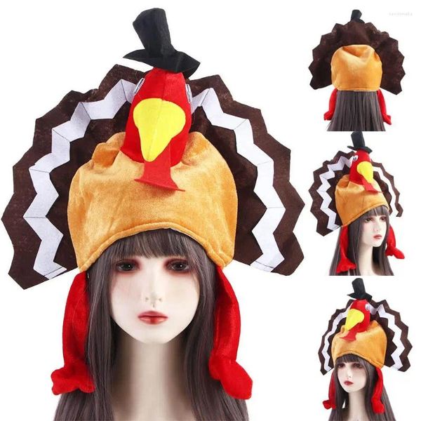 Berets Рождественское праздничное украшение турецкая шляпа День Благодарения День карнавальной вечеринки костюм индейка милые шапки куриные ноги