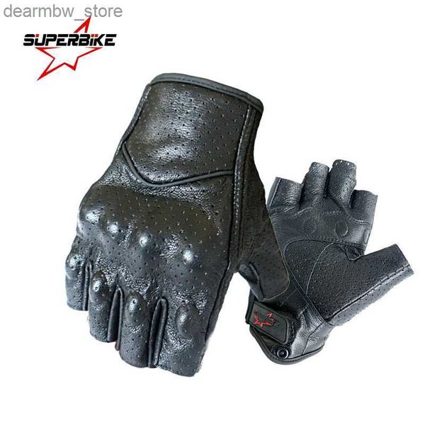 Велосипедные перчатки для мотоциклических перчаток Half Finger Fingerss Summer Men Mitt Glove Scooter Moto аксессуар Mitten Bike Sports Racing Cycling L48