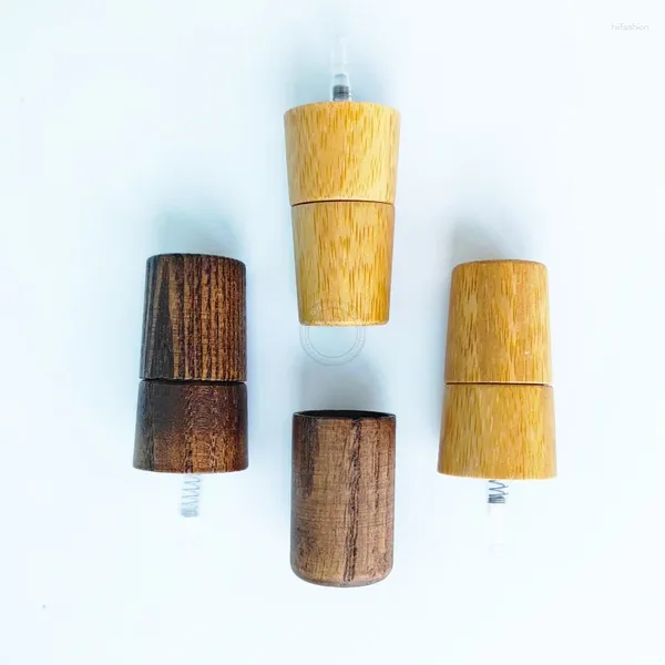Bottiglie di stoccaggio 100 pezzi Pompe di distributore di spruzzo in legno di bambù ecologico