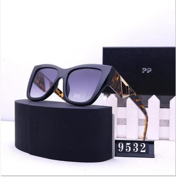 Neue Designer Sonnenbrille Mode Sonnenbrille für Frauen Luxus Buchstaben Spiegel Bein mit Diamond Beach Shading UV -Schutzstörungsstrom Absolutes Agent eingelegt
