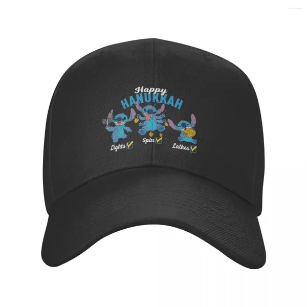 Ball Caps Baseball Cap для взрослого солнце Happy Hanukkah Hats Регулируемая полиэстерская папа шляпа зима