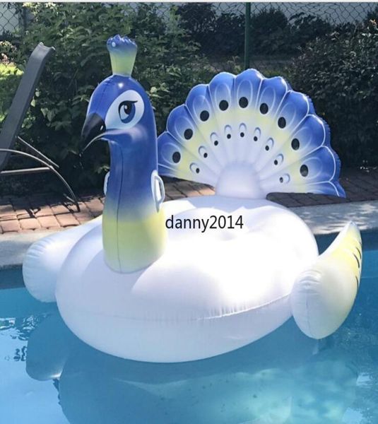 200 cm schwimmende Pfauenmatratze aufblasbare Pfauenschwimmringe Schwimmstöfe Freizeitstuhl Swan Seat Ring Swimming Pool Röhren Strand 7795242