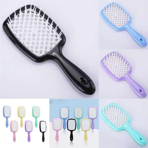 Novo 1pc Almofada de Air Ponte emaranhado Defino de Mussagem Combs Hollow Out Met Curly Havels Brushs Styling Tool Tool