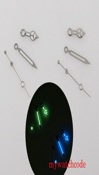 Kits de ferramentas de reparo peças de substituição de relógio de pulso relógio de mãos definidas para Neddles para NH35 NH36 Movimento automático verde ou azul luminoso3961582