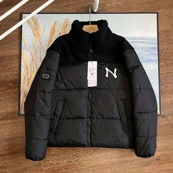 Jackets Man Jackets Alta Versão MLB Auguswinter Casal Casual Casual Versátil Lã Coamlb NY Piloquilted Bomber Cardigan Cardigan Harm Hooded 12