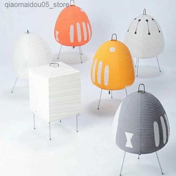 Lâmpadas tons de noguchi yong quarto de lanterna de papel de arroz de arroz akari noguchi yong lanterna decoração akari luz q240416