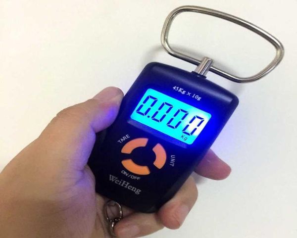 45 kg 5g Scala elettronica portatile a doppia precisione per viaggi per viaggi per pesca a gancio di pesca a gancio blu tasca da cucina retroilluminata Steelyard6783950