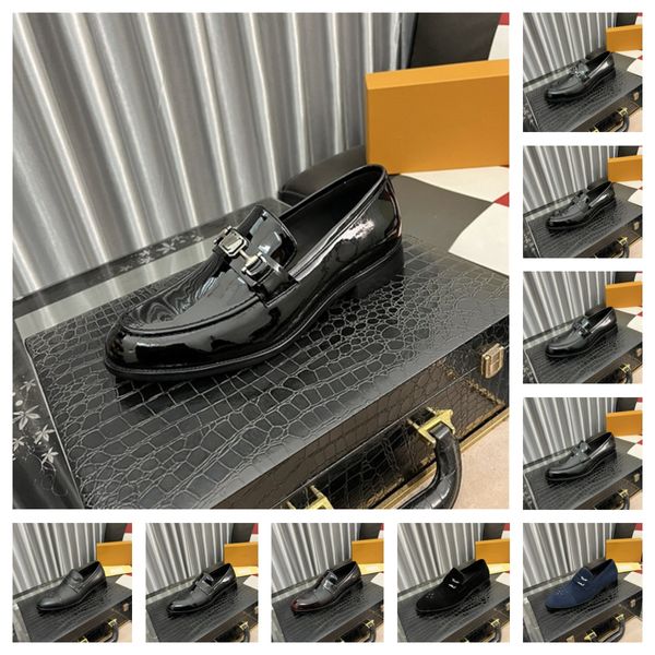 2024 Luxury Skin Shoes Designer-Kleid Männer atmungsbezogene lässige Herren schossen Leder Mode Luxus-Mocassins für Slip auf handgefertigtes Herren 38-45