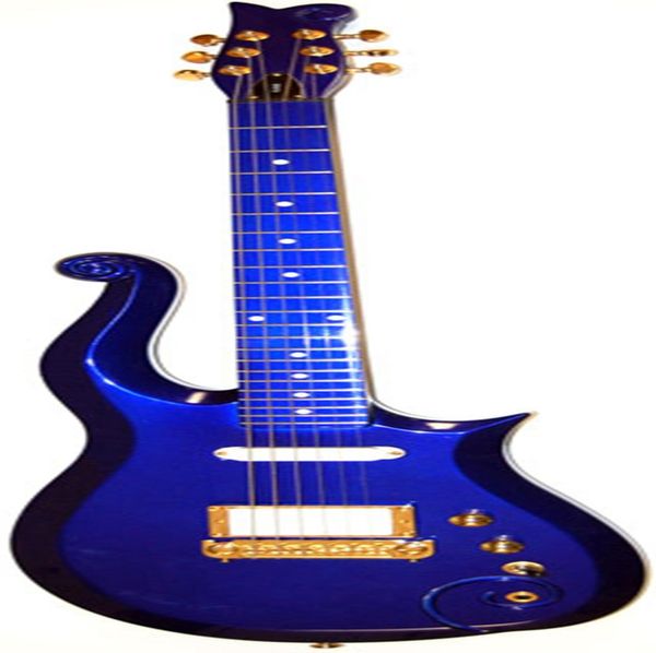 Promotion Diamond -Serie Prince Cloud Metallic Dark Blue E -Gitarre Erlen Körper Maple Hals Weiß Punkt Inlay Wrack Pfeil TA6489118