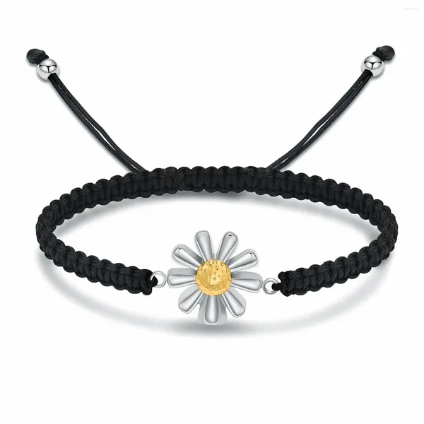 Braccialetto di cremazione del girasole per le ceneri donne in acciaio in acciaio in acciaio in acciaio memoriale gioielli intrecciati intrecciati braccialetti regolabili