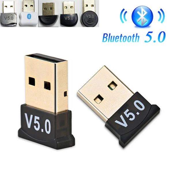 Adaptörler/Donlar 100 PC USB Bluetooth 5.0 Adaptör Verici Alıcı USB Bilgisayar PC Dizüstü Bilgisayar için Bluetooth Dongle Kablosuz Ses Adaptörü