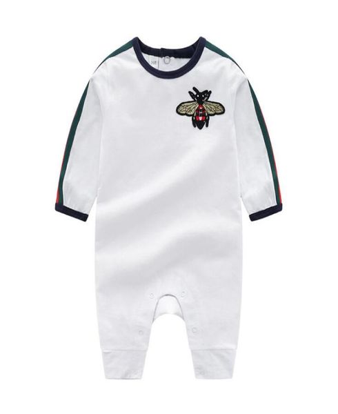 Roupa de bebê INS ROMA BEBÊ ROMPERS SPRING Autumn Novo Romper algodão recém -nascido meninas meninas garotas desenho de desenho animado Bee Infant Sumpsuits CL8988906