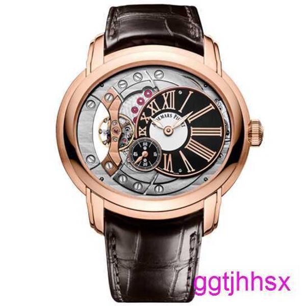 Захватывающие AP Forist Watch Millennium Series 18K Rose Gold Автоматические механические мужские часы 47 -мм швейцарские часы Luxury Watch 15350OR.OO.D093CR.01