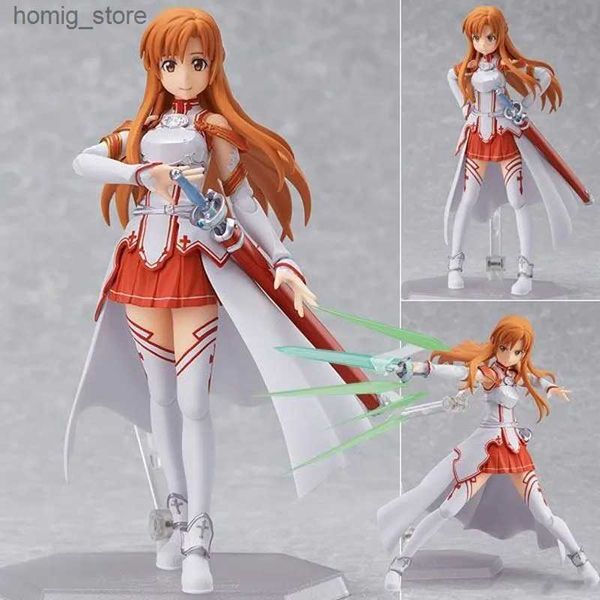 Action Toy Figuren 14cm Schwertkunst Online Sao Yuuki Asuna Figur beliebte Anime weibliche Actionfiguren Boxed Model Dolls Toys Kawaii Girl Figur Y240415