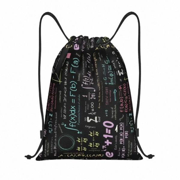 Пользовательская сумка для шнурки для математики для математики для магазина йога йога рюкзаки для мужчин женская физика спортивная спортзал Sackpack e5w1##