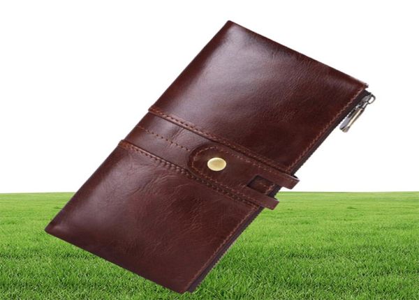 Neue Männer Lange Brieftasche echte Leder männliche Geldbörse Kupplungsbrieftasche für Telefon hochwertige Kartenhalter Reißverschluss Geld Bag9131518
