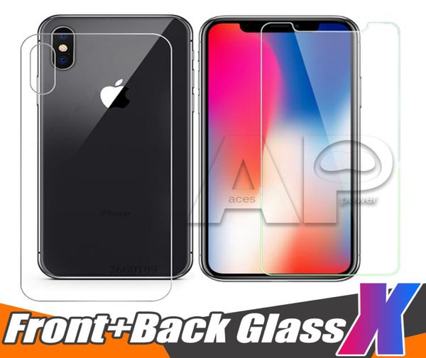Vorder- und Rückwärts -Rückenglas für neue iPhone xr xs max x 10 8 plus Bildschirmschutz Film transparent mit Package5911539