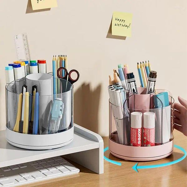 Aufbewahrungsboxen Make -up Organizer Box Zylinder Schreibwarenhalter Container School Office Supplies Pinselstift