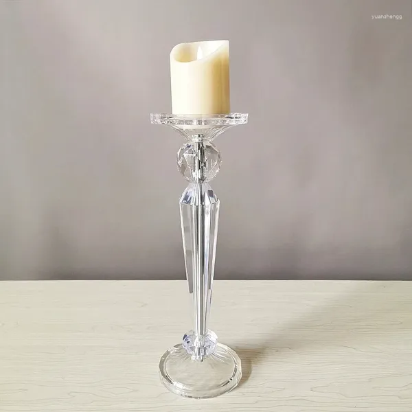 Kerzenhalter Acryl transparente Kerzenstick Hochzeit Party Tabletop Mittelstücke Candelabra Home Decoration Ornamente