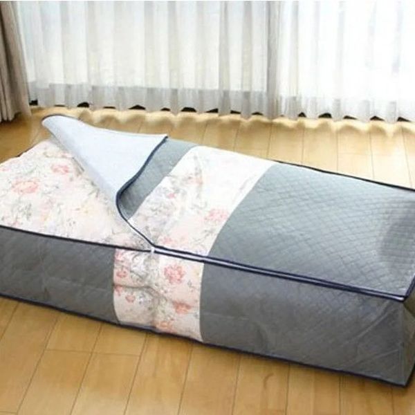 Große Reißverschlussgriff Aufbewahrungstasche für Kleidung Duvet Kissen unter Bett Aufbewahrung Beutel Quilt Decke Kleidung Aufbewahrung Schrank Organizer