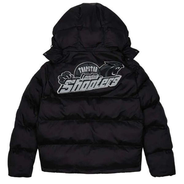 2024 Jackets masculinos TRAPSTAR LONDONS TOMPADORES CAPAÇÃO CAPACO DE CAPELADO BLAT BLACK REFFERLETION POUSTURO Bordado Capuz Térmico Homem Casal de Inverno Tops GN668