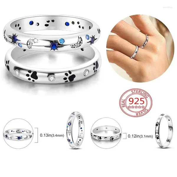 Clusterringe 925 Sterling Silber Ring Zirkon lieben für Frauen tägliche Kleidung und Partys hochwertiger Schmuck