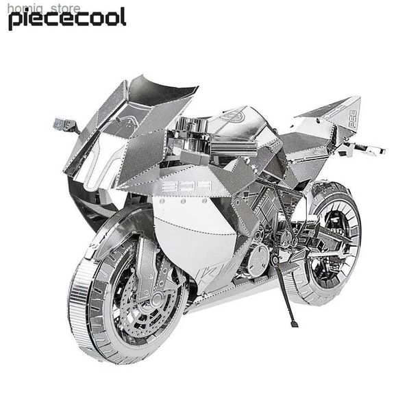 3D Puzzles Kits de construção de modelos Latecool Motocicleta 3D Metal Puzzle Jigsaw DIY Toys criativo para crianças presentes de aniversário Y240415