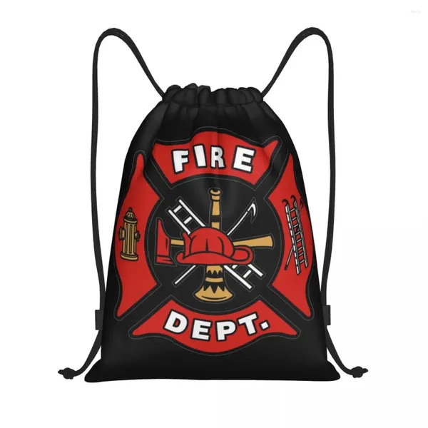 Сумки для покупок пожарного пожарного подарка подарки рюкзак для шнурки баскетбольной баскетбольный тренажерный тренажерный тренажерный зал.