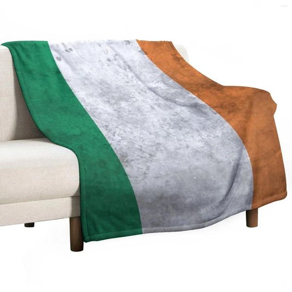 Decken verzweifelte irische Flagge werfen Decke für Babysofas der Dekoration flauschig groß
