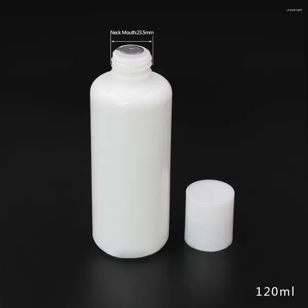 Bottiglie di stoccaggio 120 ml 100pcs/lotto bottiglia di siero di vetro vuoto in vendita distributore bianco perle cosmetico per lozioni o essenze
