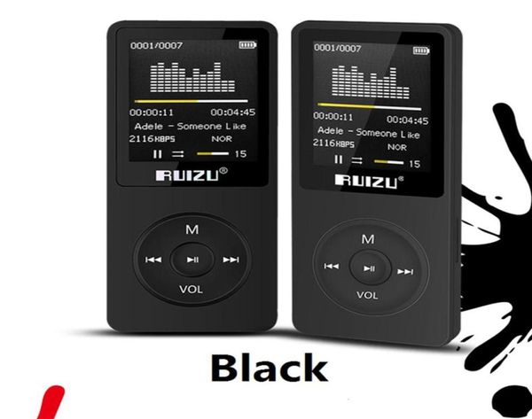 Versione inglese originale Ultrathin Mp3 Player con spazio di archiviazione da 8 GB e schermo da 18 pollici può riprodurre 80H Ruizu X025992504 80H