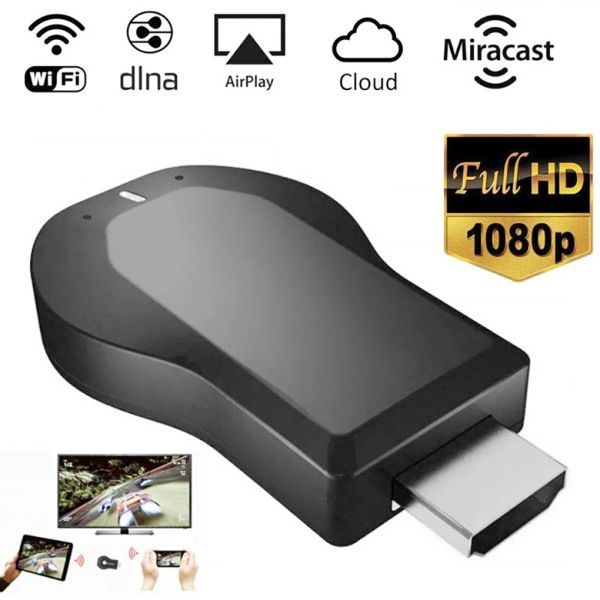 Kutu M4 Plus TV Stick WiFi Ekran Alıcı Anycast 1080p Kablosuz HD Taşınabilir Medya Oyuncusu HDMicompatible Android Dongle