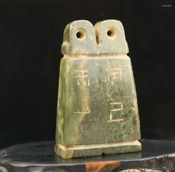 Dekorative Figuren alte natürliche Jade handgeschnitzte Statue des Siegelanhängers