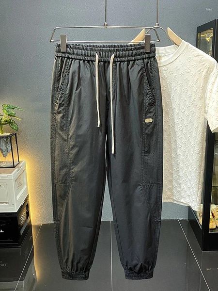 Pantaloni da uomo estate sottile casual di moda lavoratore marchio sciolto vicino alla caviglia High Street Ruoshuai Trackpants