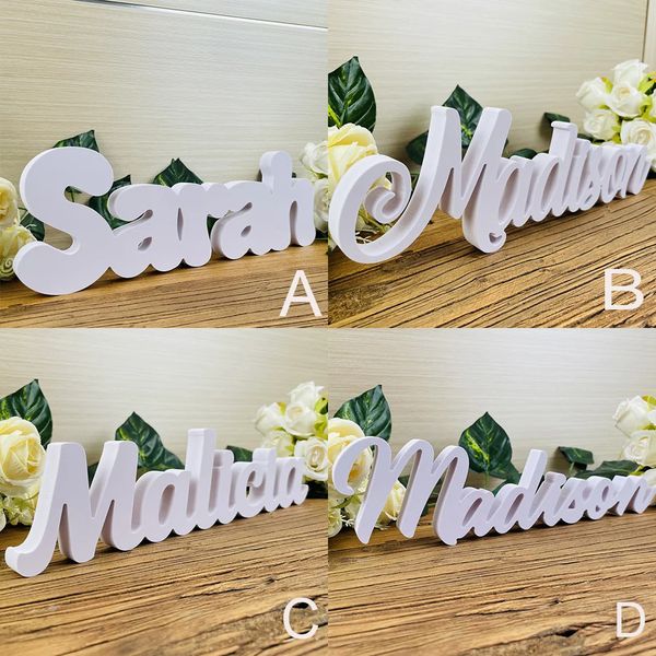 Personalizzazione lettere in piedi lettere decorazioni segni personalizzati per la festa di compleanno del mariage personalizzato Nome lettera da parete 240415