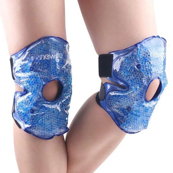 Pacote de gelo em gel de apoio ao joelho reutilizável para lesões esportivas pacote de cirurgia flexível para o joelho para alívio da dor terapia com compressão a frio envoltório 240416