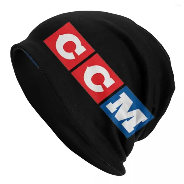 Berets CCM Retro Hockey Logo 2 warm gestrickte Kappe Hip Hop Bonnet Hut Herbst Winter Außenmützen Hüte für Männer Frauen Erwachsene