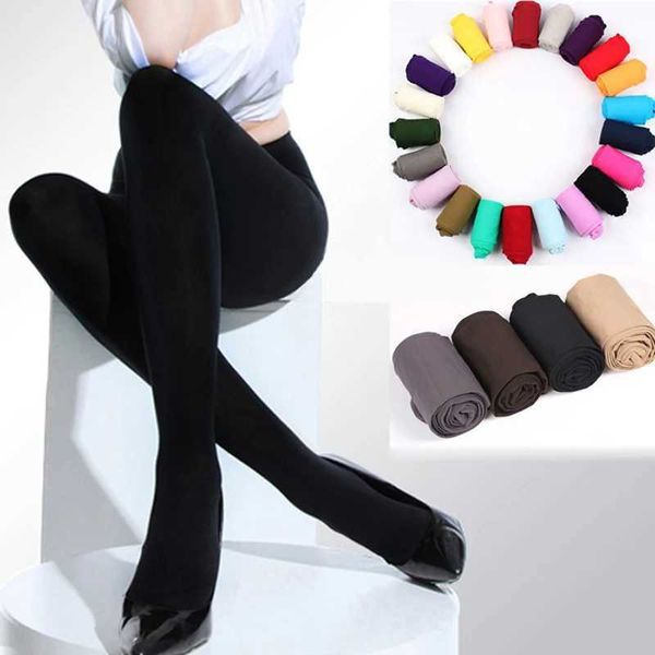 Sexy Socken Frauen schwarze sexy Strumpfhosen undurchsichtiger Strumpfhosen 120d nahtloser Winter warm warm für Frauen Frühling Herbst Nylonstrümpfe fooded dicker Strumpf 240416