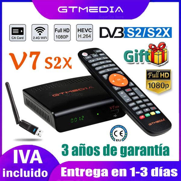 Finder DVBS2 GTMEDIA V7 S2X Receptor de satélite com upgrade Wi -Fi USB por GTMedia V7S HD MESMO