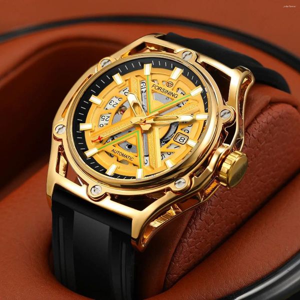 Armbanduhr Skeleton Watch Männer Top Automatische Maschinenuhr Freizeitkalender Sport wasserdichtes Relogios Maskulino