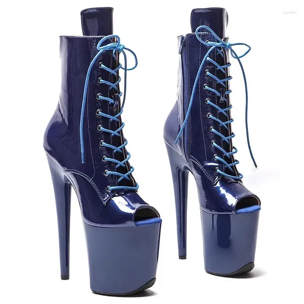 Sapatos de dança Moda Mulheres 20cm/8inChes PU Plataforma superior Plataforma Sexy High Heels Boots Pólo 082