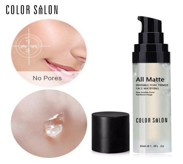 Color Salon Base Pore Primer Maquiagem Líquido Líquido Smooth OilControl Brilhando NAKE Fundação Easywear Creme de maquiagem facial 30ml Gel8493444