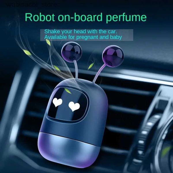 Carro de reflexão de carro de carro Frogrady Scownerner Car Aroma comprimidos de perfume Cartoon Robot Doll Scent Car Decoração de Interior L49