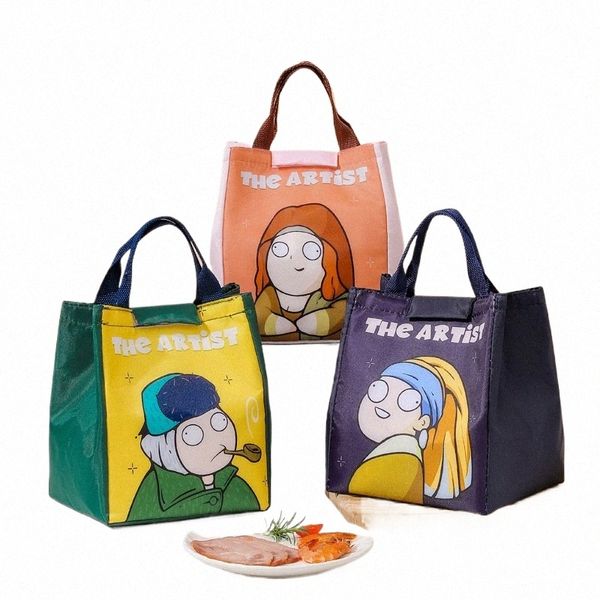 Borsa da trasporto del pranzo borse portatili termiche isolanti per donne in viaggio per bambini pranzo per pranzo per pranzo pranzo cool di cibo per cibo t8ow#