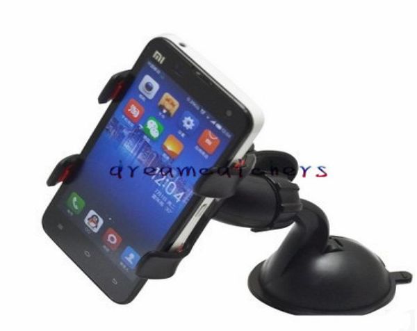 Universal 360 graus de sucção rotativa porta suporte de suporte de carro suporte de clipe duplo para iPhone 7 Samsung S7 LG HTC Cell P6326891