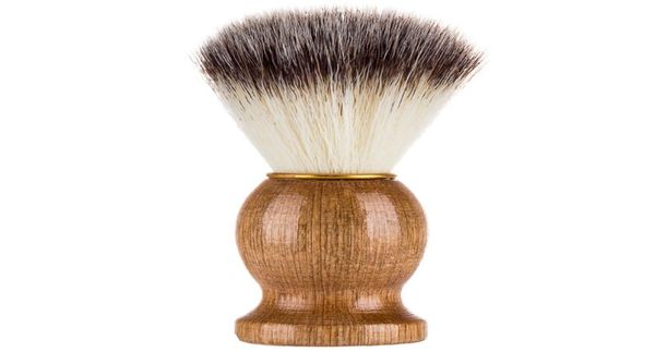 Men039s Brush de barbear cabelos de texugo de madeira barbeiro salão de salão de barba facial de barba Ferramenta de barba de barba HHA6409207913