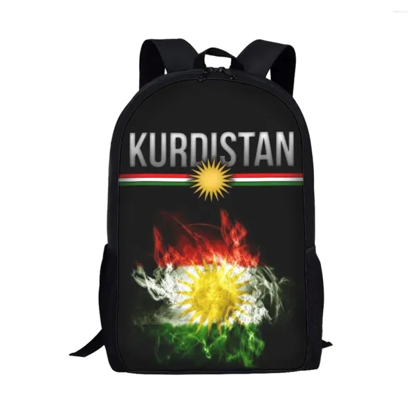 Borse per bambini Borsa per bambini per ragazze ragazzi Kurdistan Flag Stampa zaino casual Elementary Book Satchels Beautiful