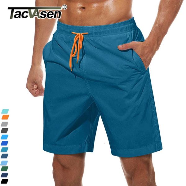 Tacvasen Summer Beach Board shorts de natação masculino Casual Swimming Swornks Outdoor Sweetshorts Elastic Wym Gym 240403
