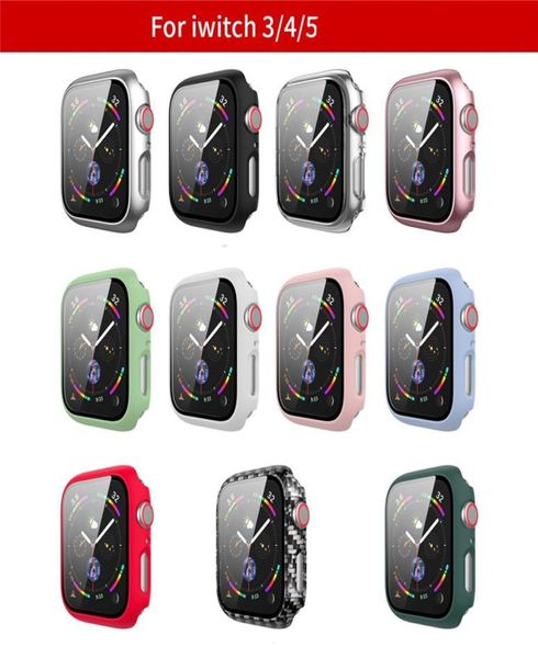 Für Apple Watch 7 PC -Hülle Temperierte Glasschirme Protektor Film iWatch 6 5 4 3 2 1 SE Cover 38 mm 42 mm 44 mm 41 mm 45 mm IWatch74905667